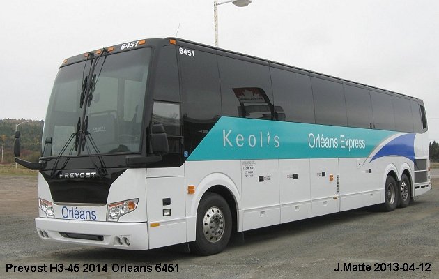 BUS/AUTOBUS: Prevost H3-45 2014 Orleans