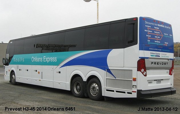 BUS/AUTOBUS: Prevost H3-45 2014 Orleans