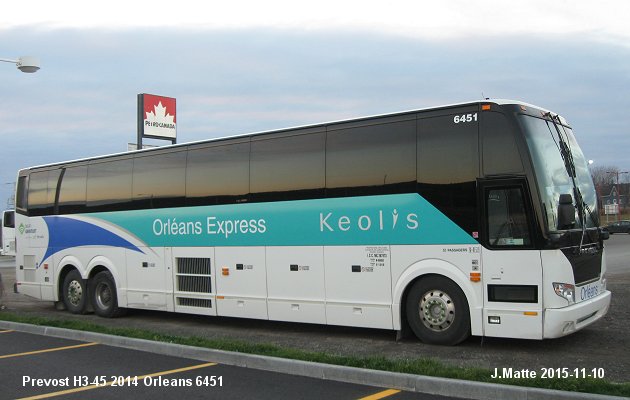 BUS/AUTOBUS: Prevost H3-45 2014 Orleans