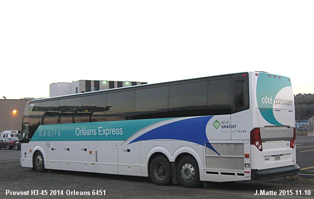 BUS/AUTOBUS: Prevost H3-45 2014 Orleans