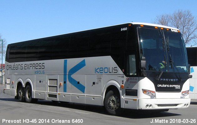 BUS/AUTOBUS: Prevost H3-45 2014 Orleans