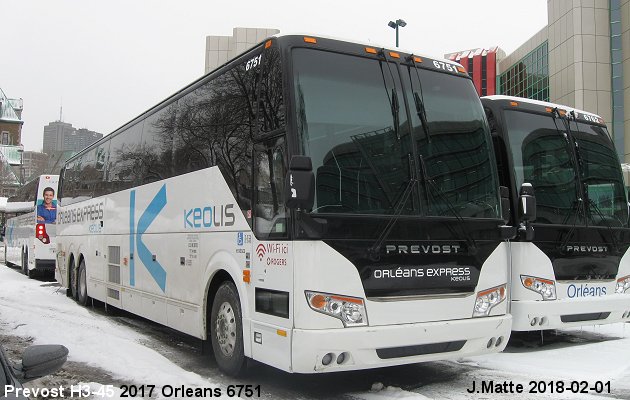 BUS/AUTOBUS: Prevost H3-45 2017 Orleans