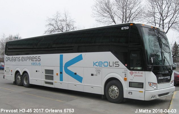 BUS/AUTOBUS: Prevost H3-45 2017 Orleans