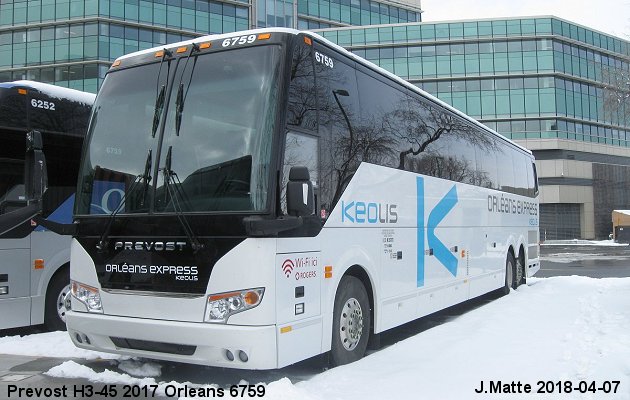 BUS/AUTOBUS: Prevost H3-45 2017 Orleans