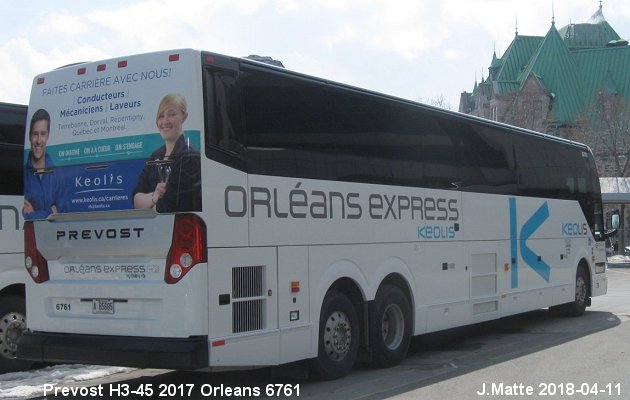 BUS/AUTOBUS: Prevost H3-45 2017 Orleans