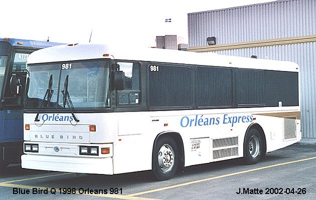 BUS/AUTOBUS: Blue Bird Q Type 1998 Orleans