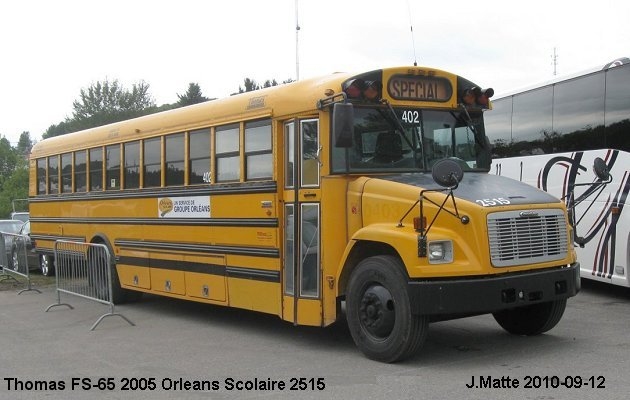 BUS/AUTOBUS: Thomas FS-65 2005 Orleans Scolaire