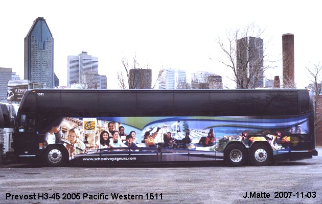 BUS/AUTOBUS: Prevost H3-45 2005 Pacific Western