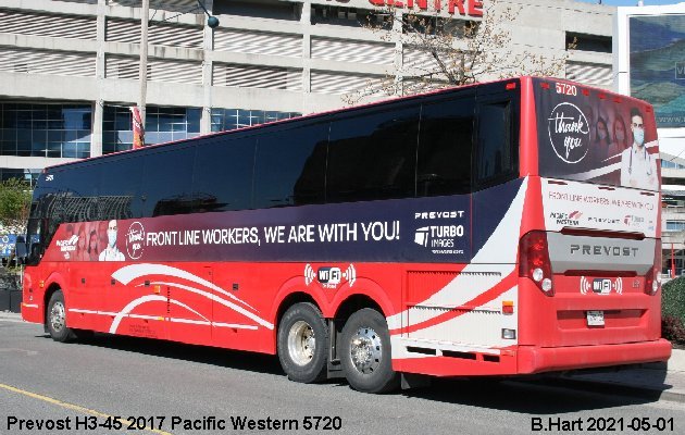 BUS/AUTOBUS: Prevost H3-45 2017 Pacific Western