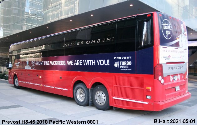 BUS/AUTOBUS: Prevost H3-45 2018 Pacific Western