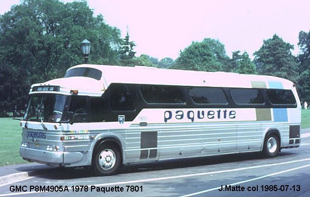 BUS/AUTOBUS: GMC P8M 4905A 1978 Paquette