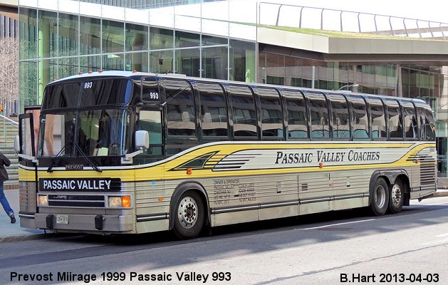 BUS/AUTOBUS: Prevost Mirage 1999 Passaic Valley