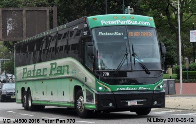 BUS/AUTOBUS: MCI J4500 2016 Peter Pan