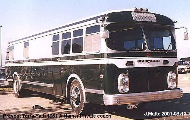 BUS/AUTOBUS: Prevost Terra-Yath 1951 Prive-Hamer