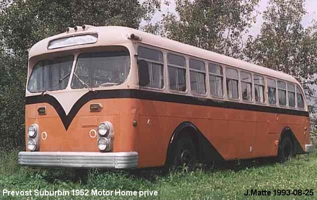 BUS/AUTOBUS: Prevost Surburbin 1952 Prive