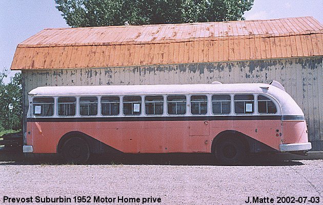 BUS/AUTOBUS: Prevost Surburbin 1952 Prive