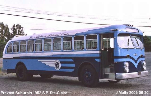 BUS/AUTOBUS: Prevost Surburbin 1952 Prive