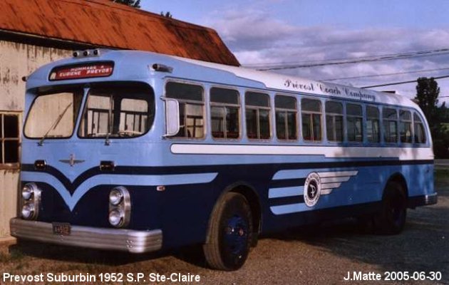 BUS/AUTOBUS: Prevost Surburbin 1952 Prive