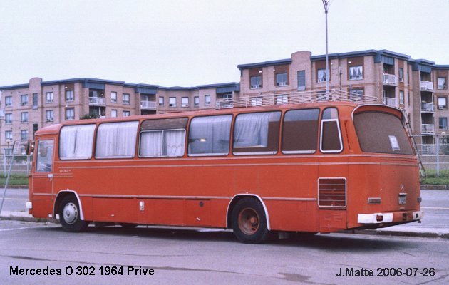 BUS/AUTOBUS: Mercedes O 302 1964 Prive