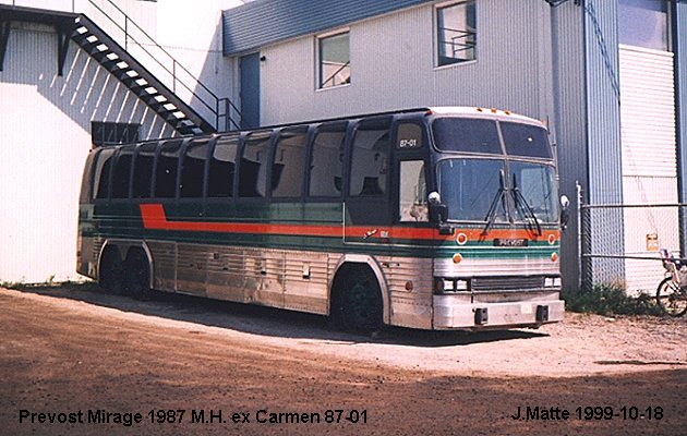 BUS/AUTOBUS: Prevost Le Mirage 1987 Prive