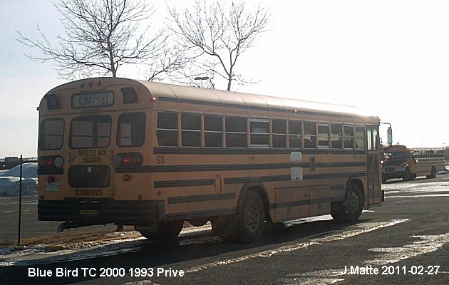 BUS/AUTOBUS: Blue Bird TC2000 1993 Prive