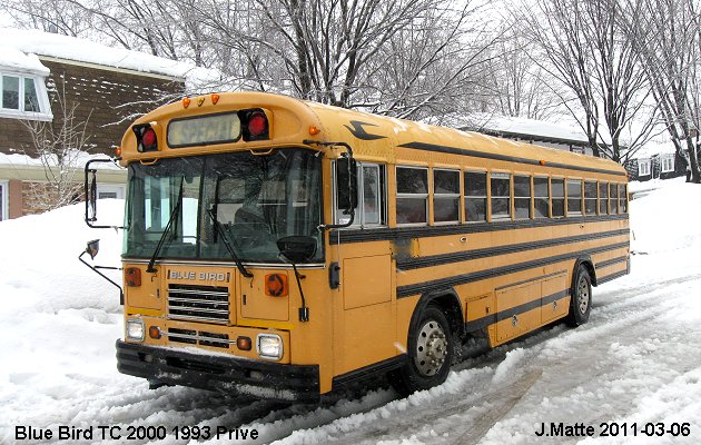 BUS/AUTOBUS: Blue Bird TC2000 1993 Prive