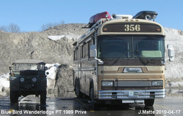 BUS/AUTOBUS: Blue Bird Wanderlodge PT 1989 Prive