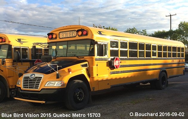 BUS/AUTOBUS: Blue Bird Vision 2015 Quebec Metro