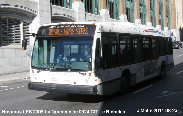 BUS/AUTOBUS: Novabus LFS 2009 Quebecoise