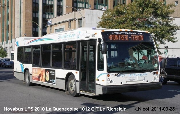 BUS/AUTOBUS: Novabus LFS 2010 Quebecoise