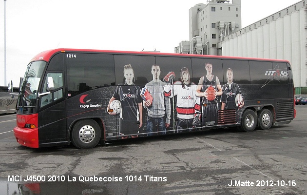 BUS/AUTOBUS: MCI J4500 2010 Quebecoise