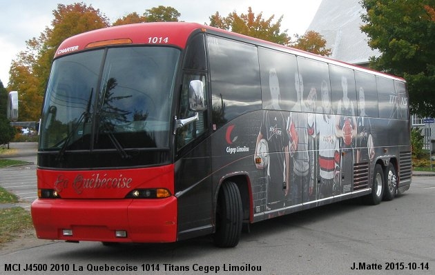 BUS/AUTOBUS: MCI J4500 2010 Quebecoise