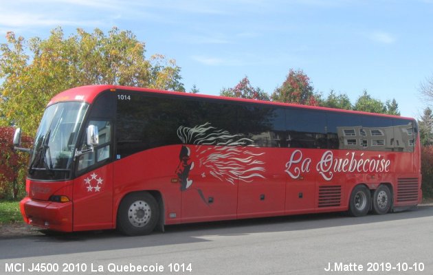 BUS/AUTOBUS: MCI J4500 2010 Quebecoise