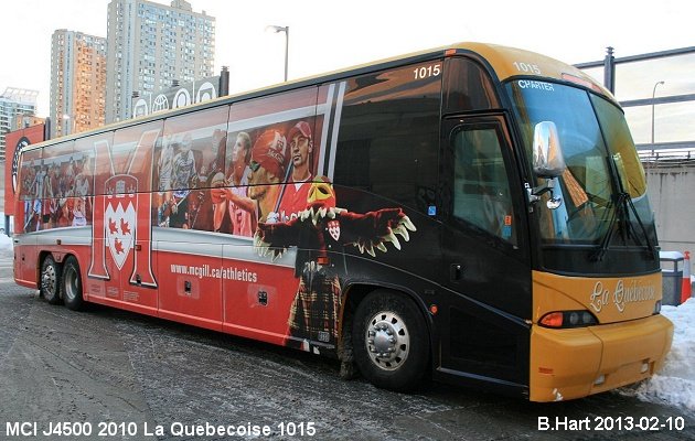 BUS/AUTOBUS: MCI J4500 2010 Quebecoise