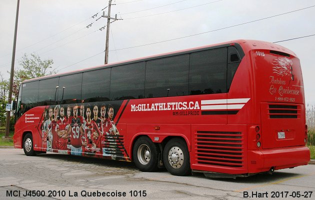 BUS/AUTOBUS: MCI J4500 2010 Quebecoise