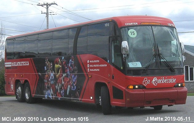 BUS/AUTOBUS: MCI J4500 2010 Quebecoise