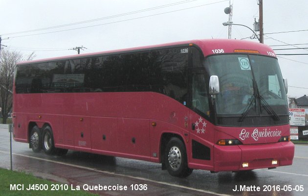 BUS/AUTOBUS: MCI J4500 2010 Quebecoise