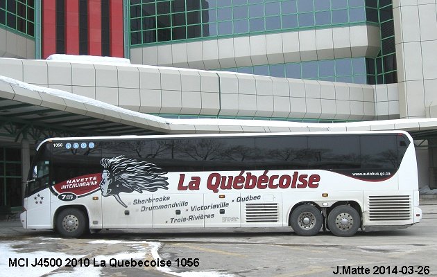 BUS/AUTOBUS: MCI J4500 2010 Quebecoise