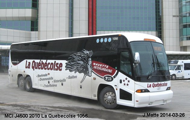 BUS/AUTOBUS: MCI J4500 2010 Quebecoise