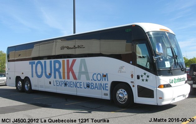 BUS/AUTOBUS: MCI J4500 2012 Quebecoise