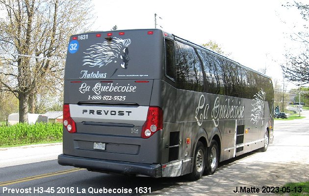 BUS/AUTOBUS: Prevost H3-45 2016 Quebecoise