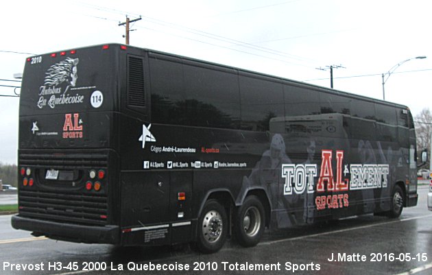 BUS/AUTOBUS: Prevost H3-45 2000 Quebecoise