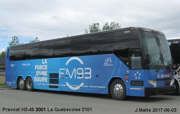 BUS/AUTOBUS: Prevost H3-45 2001 Quebecoise