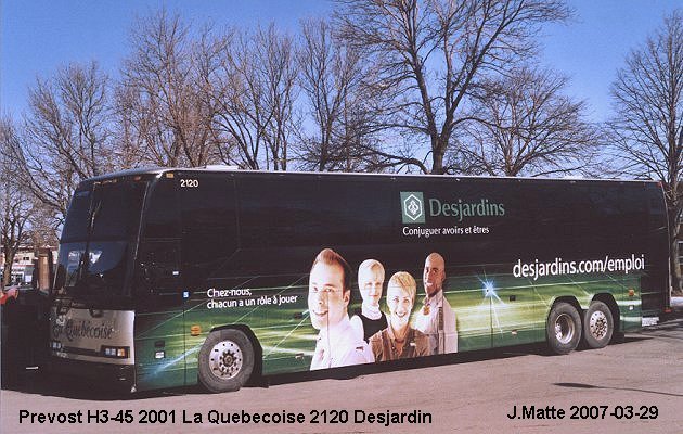 BUS/AUTOBUS: Prevost H3-45 2001 Quebecoise