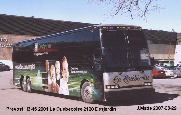 BUS/AUTOBUS: Prevost H3-45 2001 Quebecoise