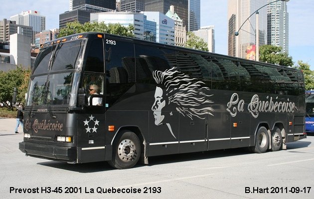 BUS/AUTOBUS: Prevost H3-45 2001 Quebecoise