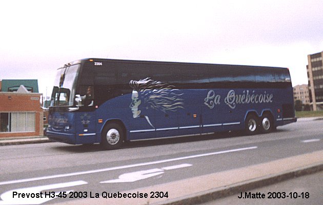 BUS/AUTOBUS: Prevost H3-45 2003 Quebecoise