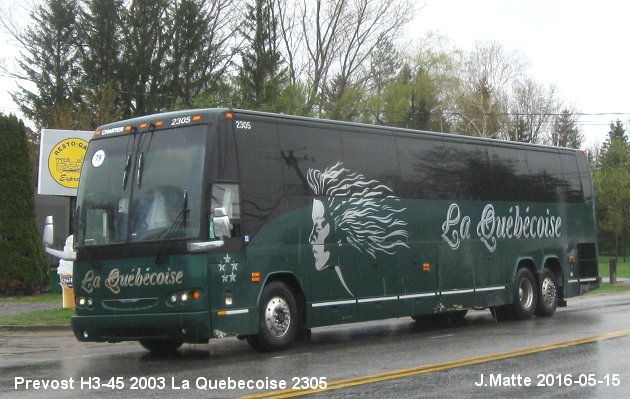 BUS/AUTOBUS: Prevost H3-45 2003 Quebecoise