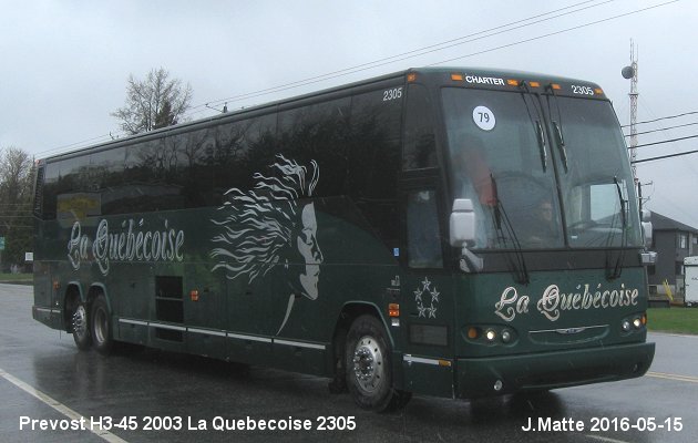 BUS/AUTOBUS: Prevost H3-45 2003 Quebecoise