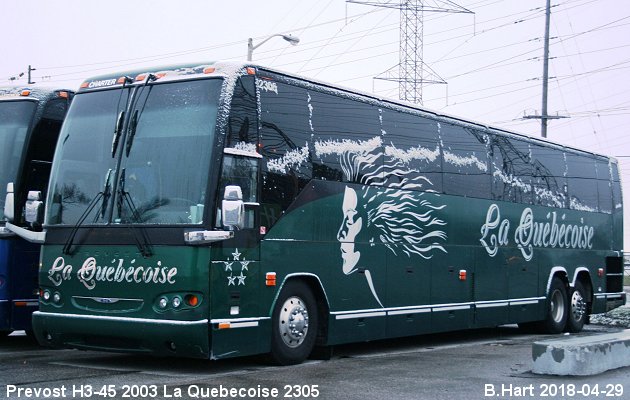 BUS/AUTOBUS: Prevost H3-45 2003 Quebecoise